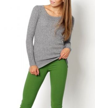 Sweter warkocze stonowane kolory