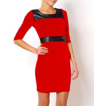 Sukienka ołówkowa ekoskóra