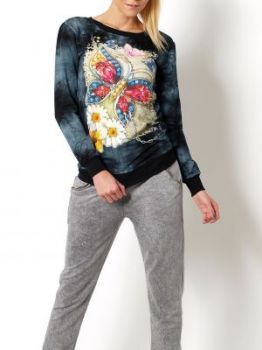 Dekatyzowana bluza z nadrukiem