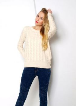 -40% SALE Sweter splot warkocze